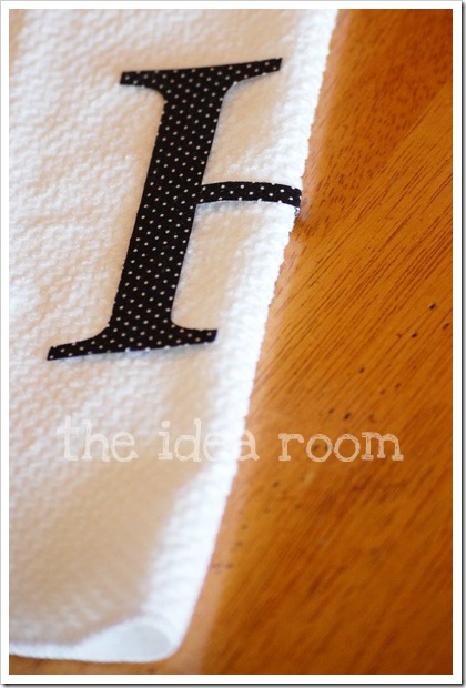 monogrammed towel 7wm