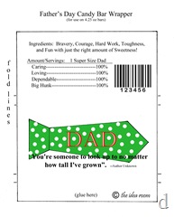 Father's Day Candy Bar Wrapper green
