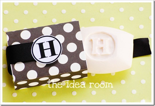 monogrammed soap with cover