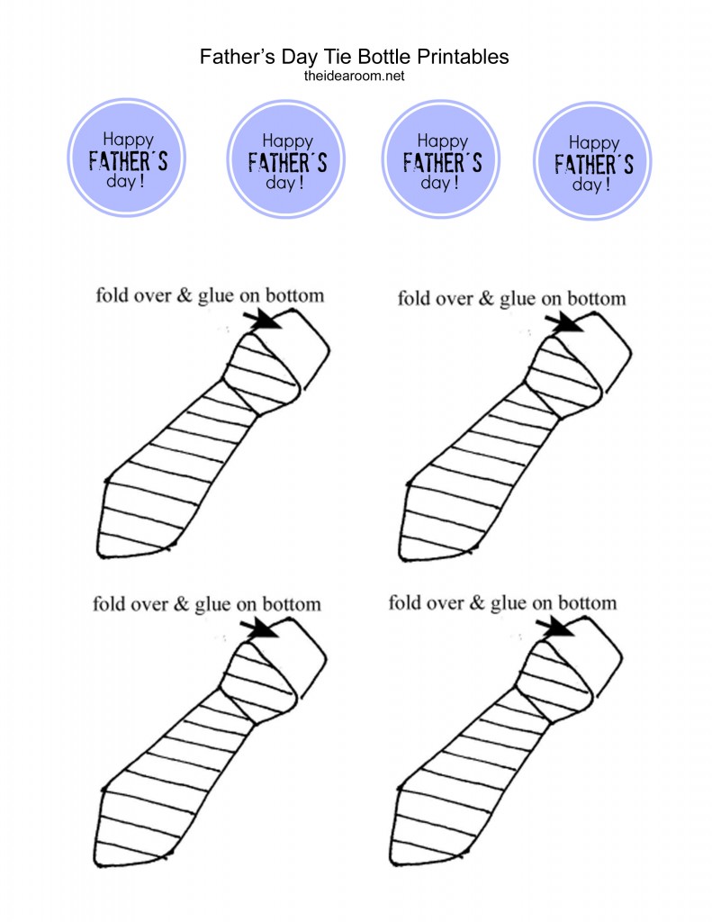 Father's Day Tie Bottle Printables