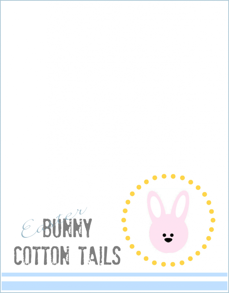 easter bunny tails label