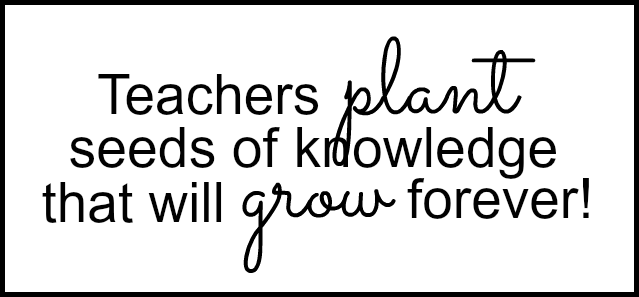 Teacher plant label