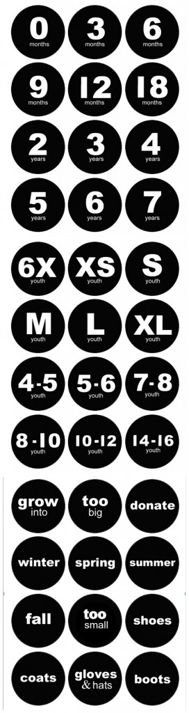 Printable Clothing Organization Labels - The Idea Room