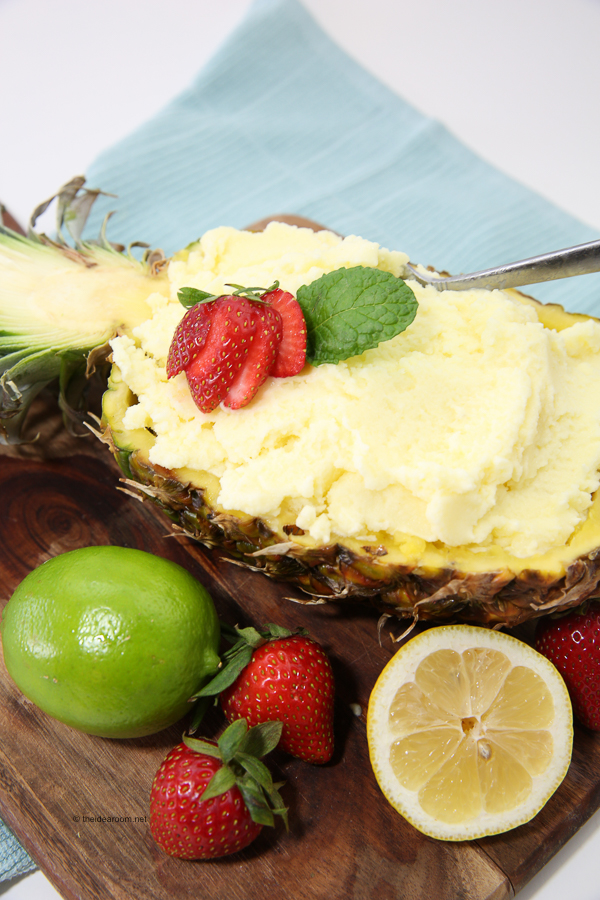 Fresh Pineapple Sorbet Recipe without Ice Cream Maker