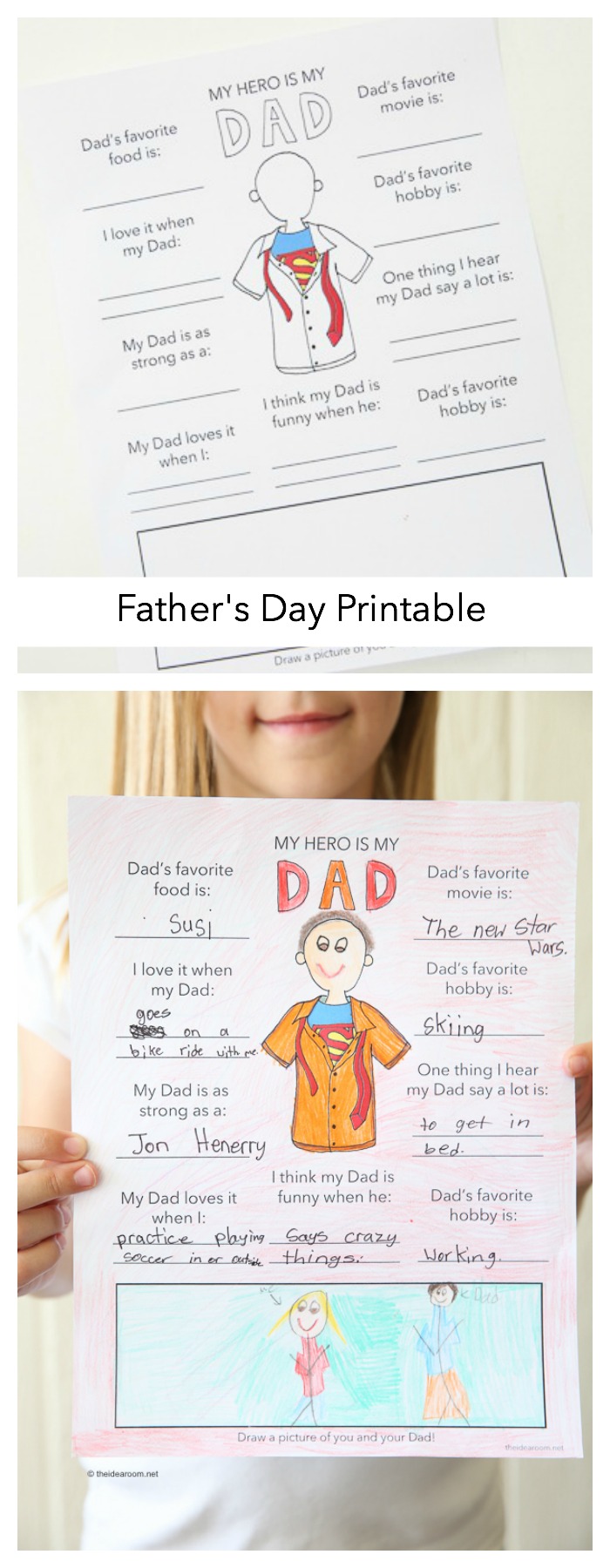 Free Father's Day Printable Fun Fact Sheet
