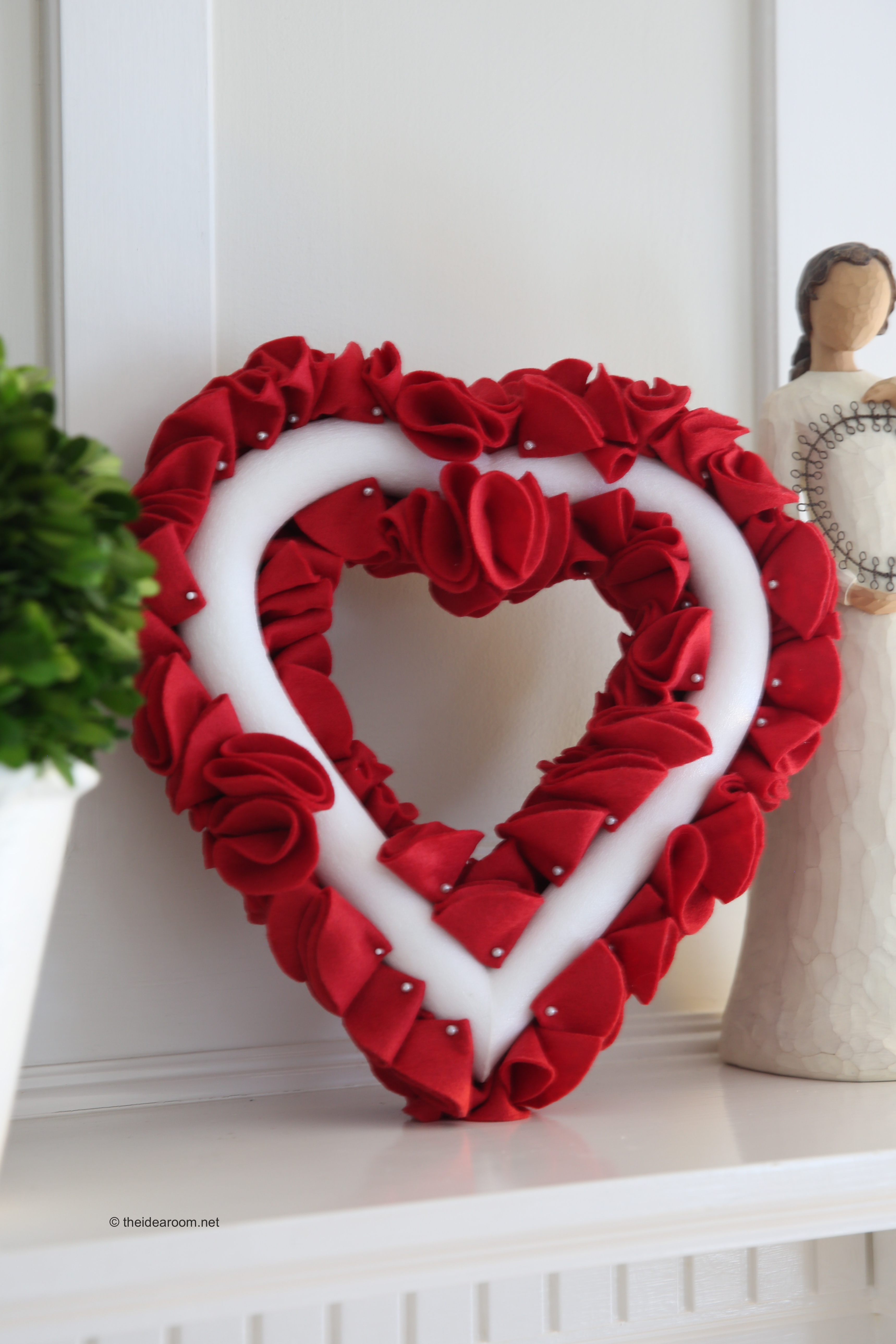 Triple Foam Heart Wreath for Valentine's Day - Crafty Morning