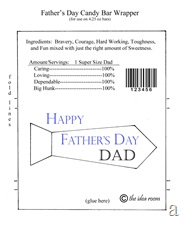 Father's Day Candy Bar Wrapper Blank