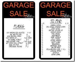Garage Sale Date