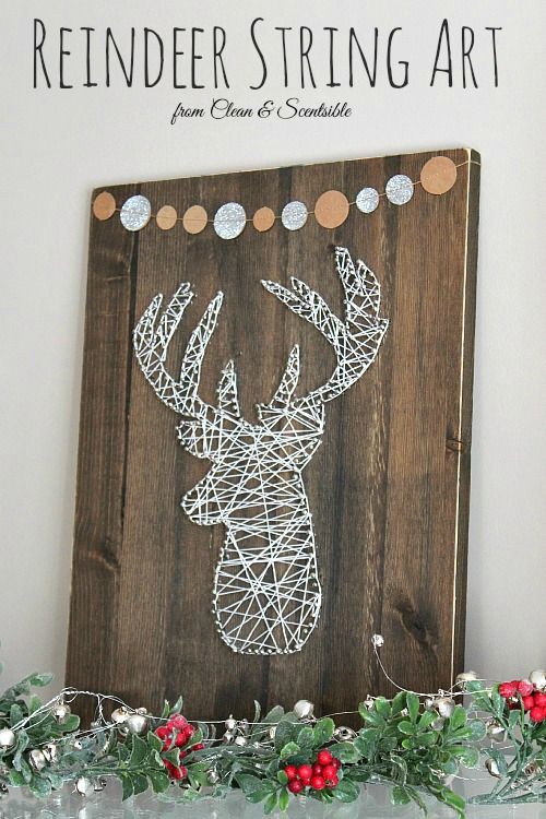 reindeer string art