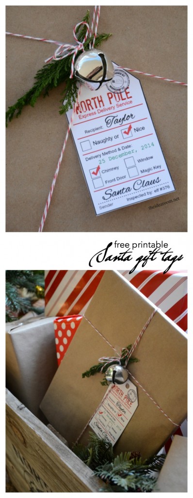 Christmas | Sharing some adorable and FREE Santa Gift Tag Printables for those Christmas gifts straight from Santa and the North Pole.