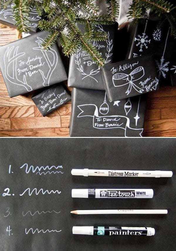 chalkboard wrapping paper