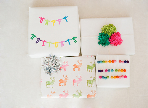 colorful gift wrap