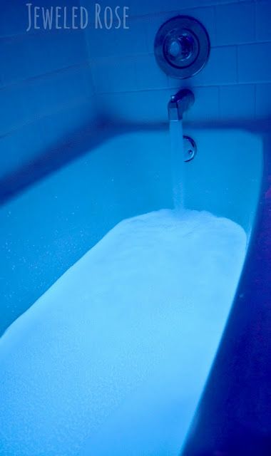 glowing bath water