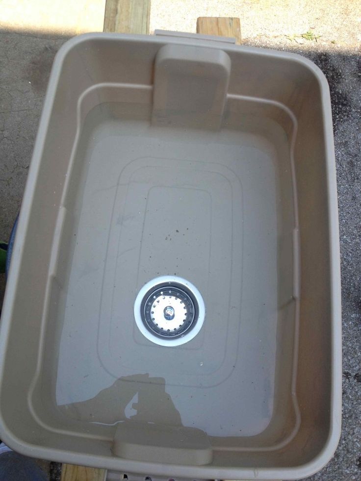 DIY Camping Sink Washbasin with drain