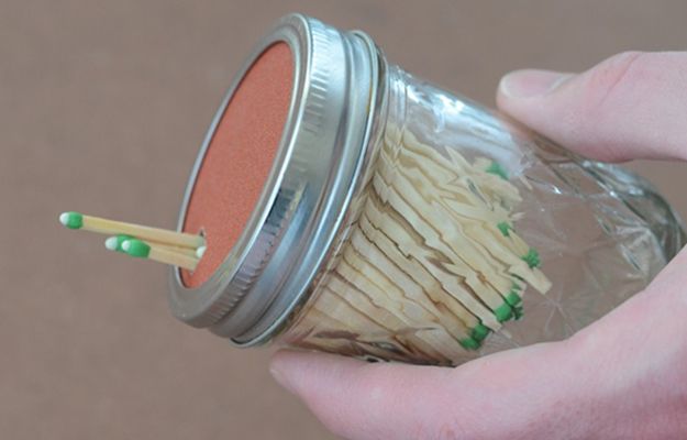 Match Container with Sandpaper Lid