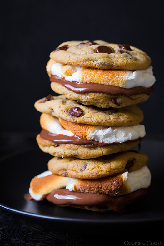 chocolate chip cookie smores