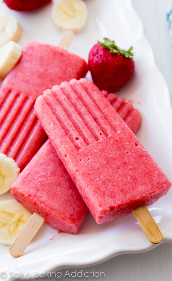Strawberry-Banana-Popsicles