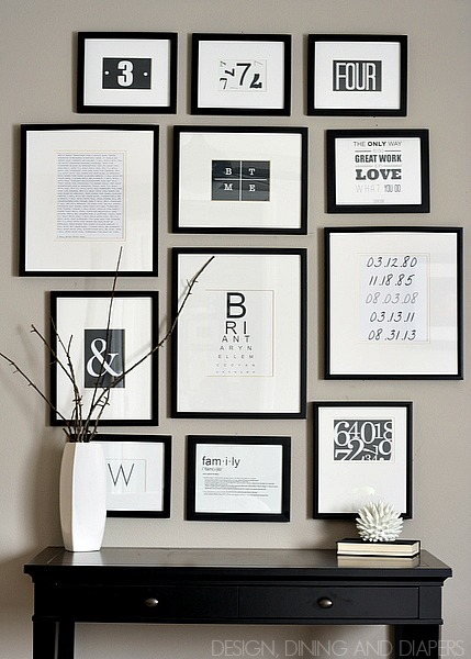 Photo Wall Ideas And Inspiration - Black And White Photo Wall Ideas