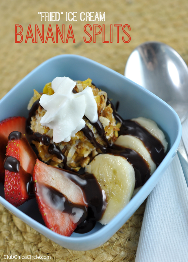 Fried-Ice-Cream-Banana-Split-dessert-recipe-with-chocolate-sauce