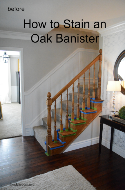 how-to-stain-an-oak-banister