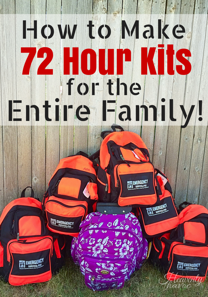 72 Hour Kits and Emergency Supplies