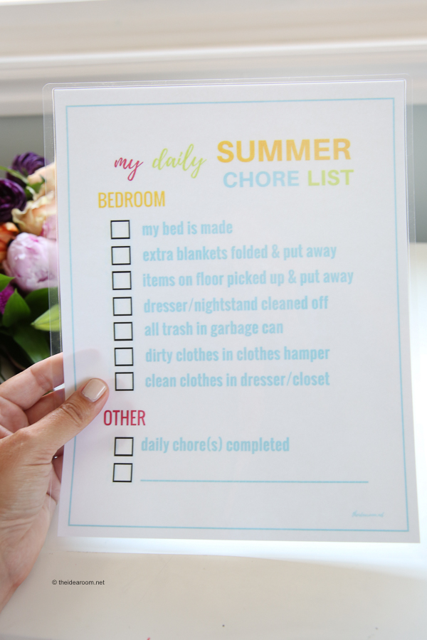 Chore Charts for Kids - The Idea Room