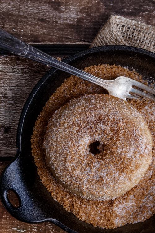 baked brown butter churro donuts