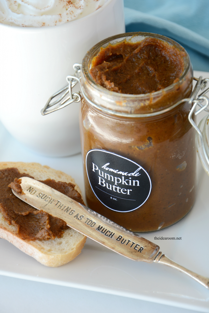 Pumpkin-Butter-Recipe Make this amazing Slow Cooker Pumpkin Butter Recipe and enjoy it on your favorite bread or toast. Free Printable Pumpkin Butter Labels. Great gift idea. theidearoom.net