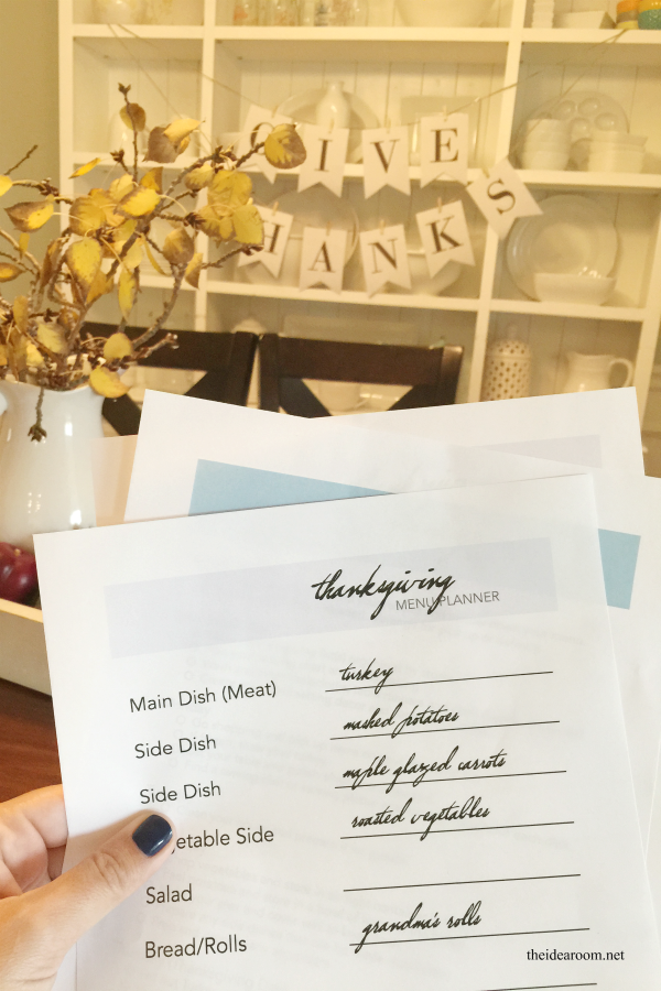 Thanksgiving Meal Planner 1