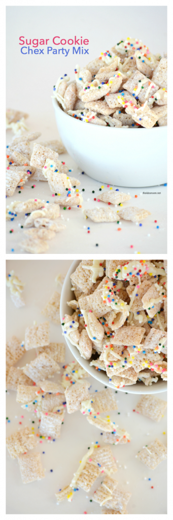 sugar cookie chex party mix pin