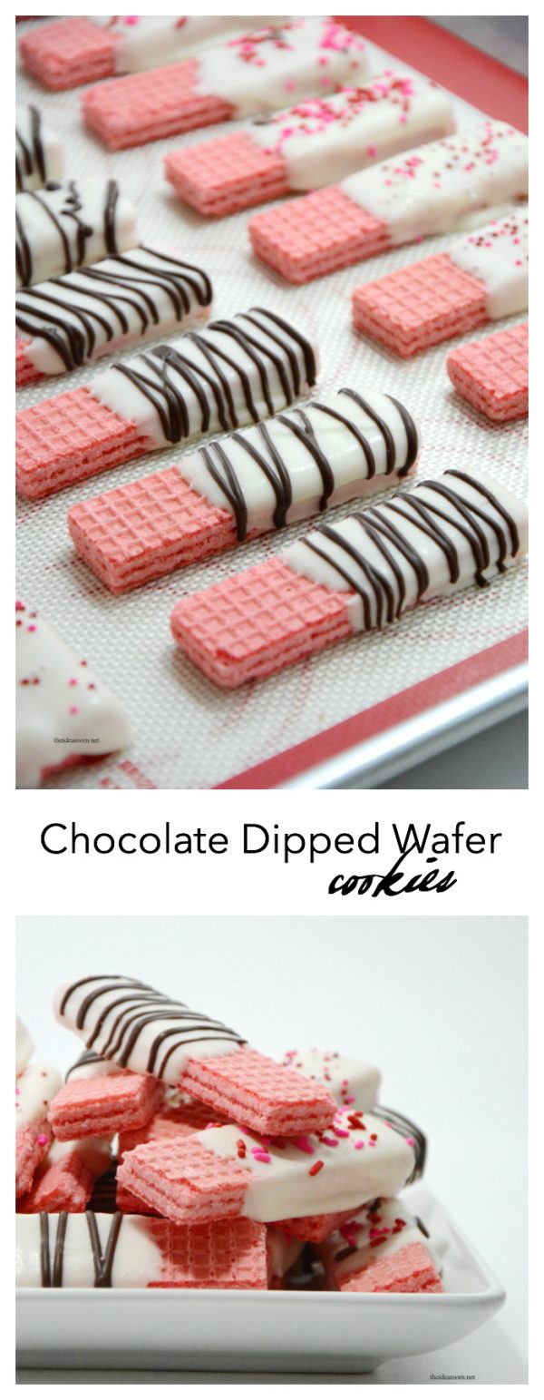 Chocolate Dipped Wafer Cookies The Idea Room