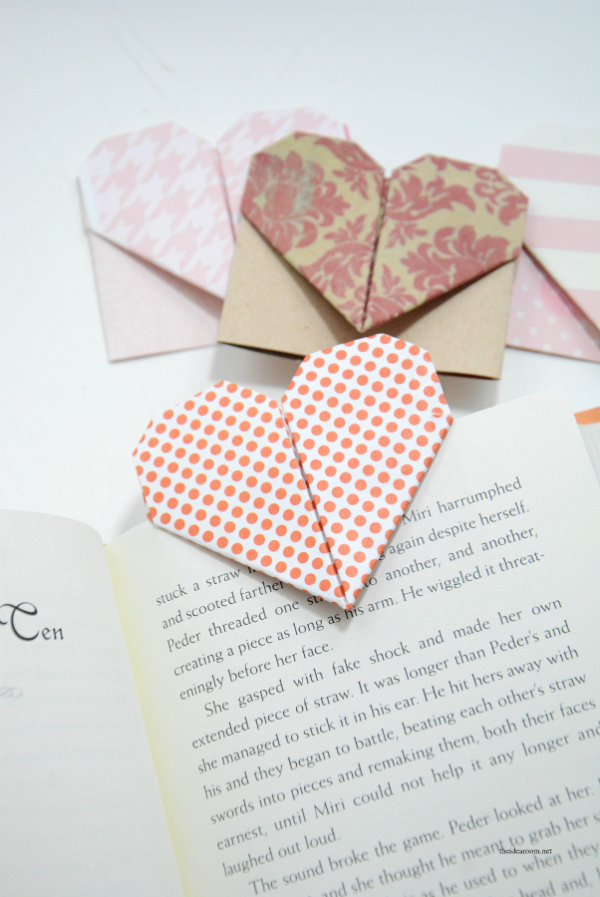 Origami Heart Bookmark The Idea Room