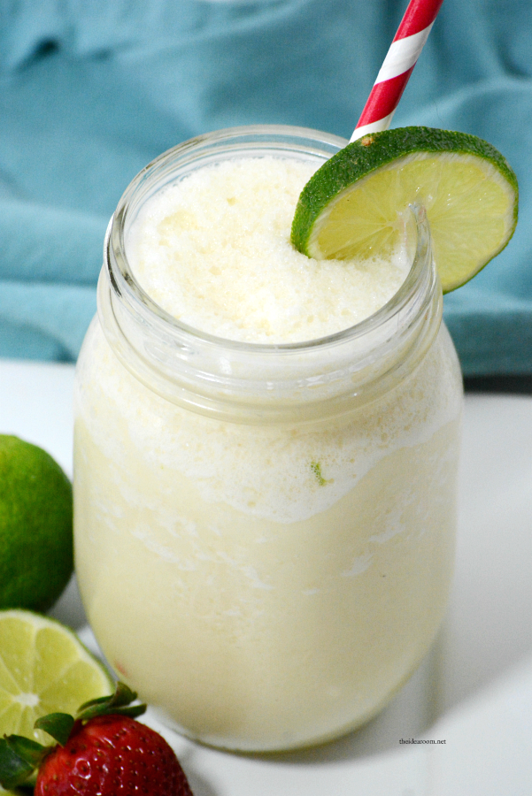 Party Drinks | This Frozen Brazilian Lemonade is the perfect drink for your next party or on a hot summer day. Uses fresh limes for a refreshing drink everyone will love.
