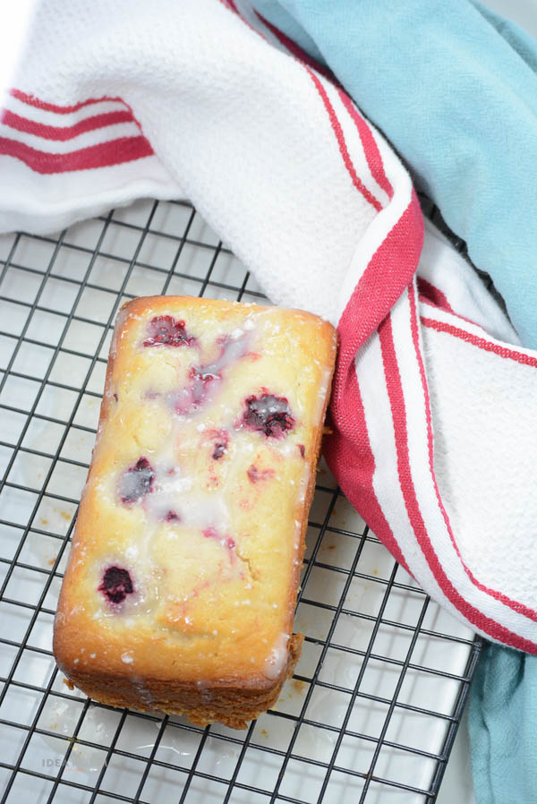 Recipe | This Lemon Raspberry Loaf is a delicious Spring Quick Bread Recipe.  Fresh raspberries (or frozen) give a little twist to a delicious Lemon Bread Recipe.