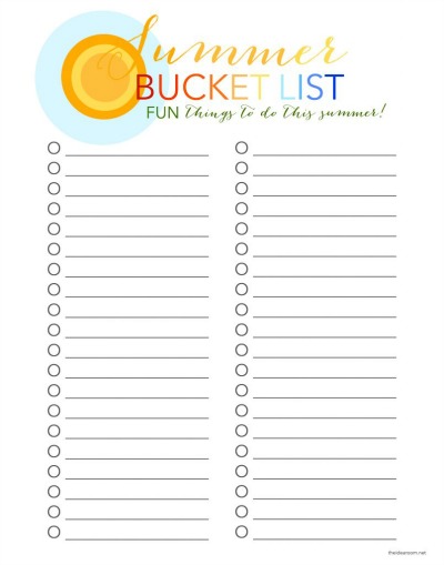 Summer Bucket List 100 Things To Do In Summer The Idea Room