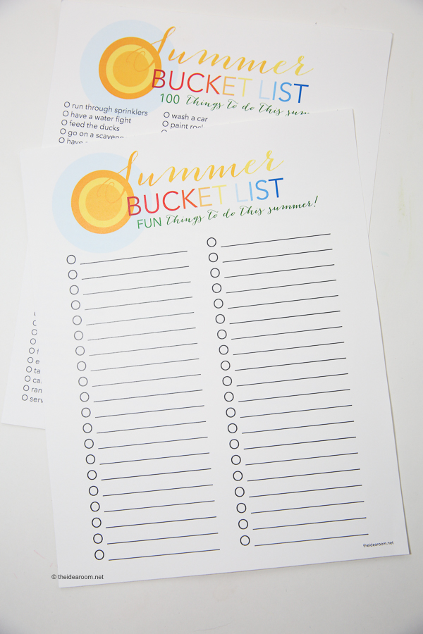 Summer Bucket List Printable theidearoom.net-2
