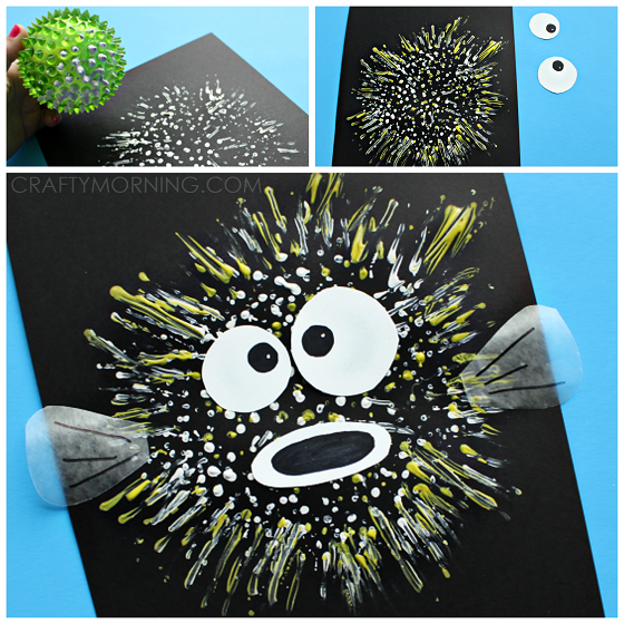 bouncy-ball-stamped-pufferfish-craft-for-kids