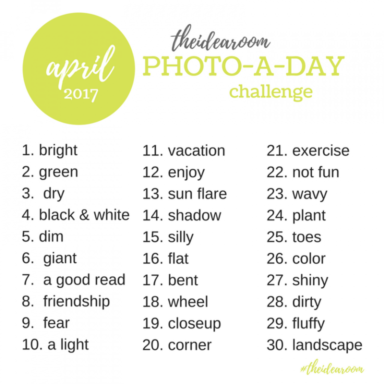 April Photo A Day Challenge - The Idea Room