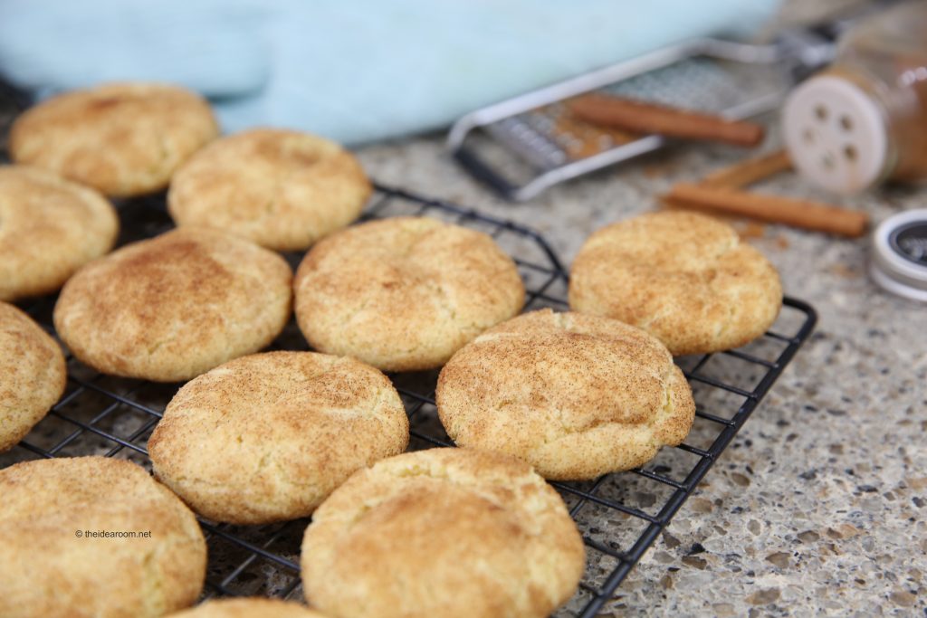 snickerdoodles recipe on cooling tray