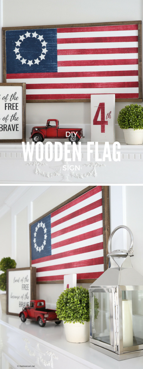 DIY Wood Flag Sign Tutorial