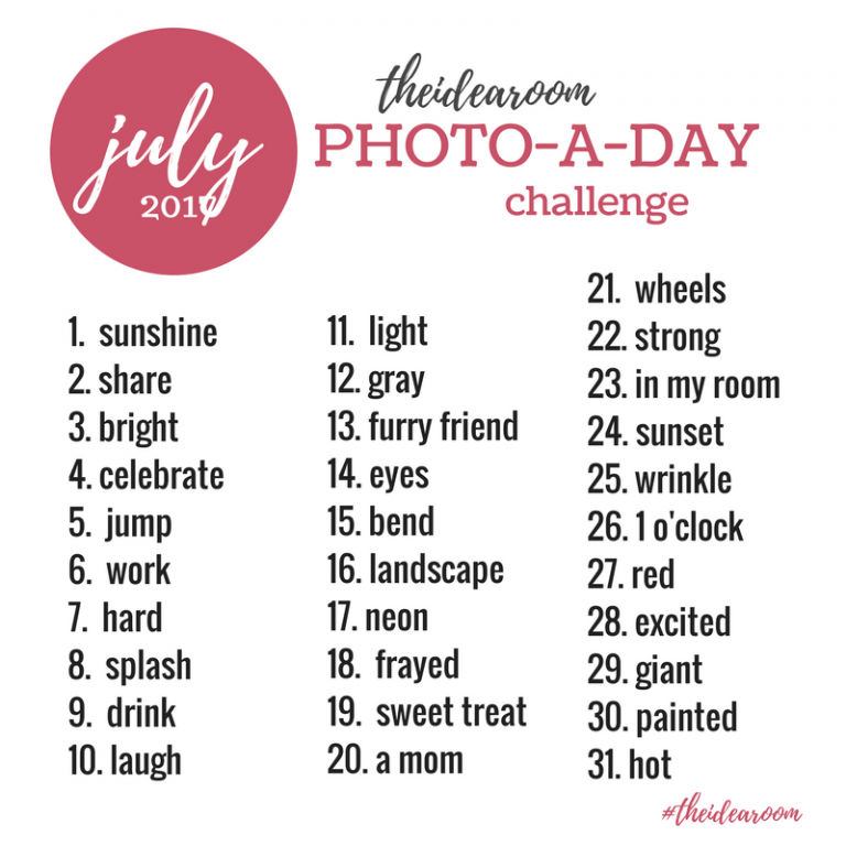July Photo A Day Challenge - The Idea Room