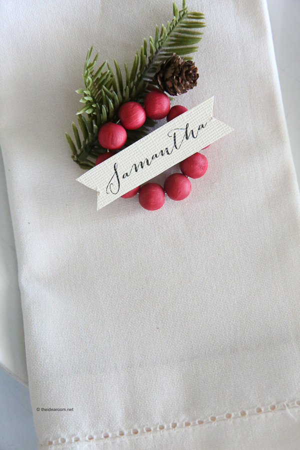 Christmas-Gift-Wrap-Decoration-Ornament-Mini Wooden Bead Wreaths