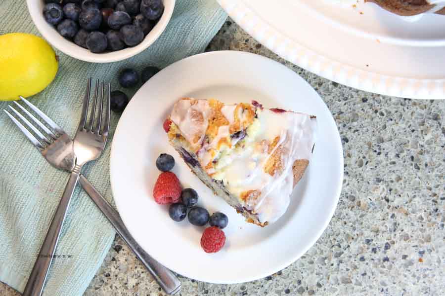 Glazed Lemon Blueberry Bundt Cake Dessert Recipe