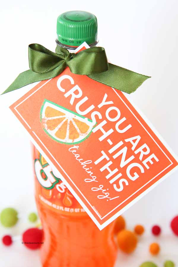 Orange Crush Soda Teacher Appreciation Gift and Free Printable #teacherappreciation #printable