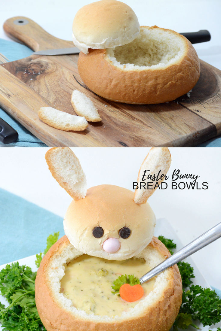 easter bunny bread bowl pin - The Idea Room