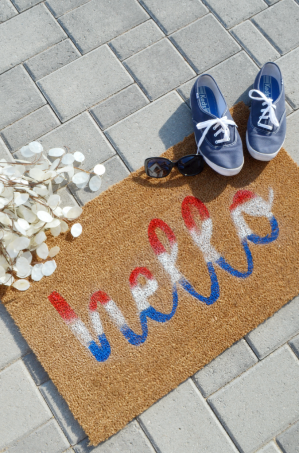 How to Make a DIY Doormat Hand Painted Tutorial