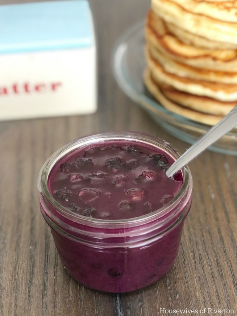  Lemon Ricotta Pancakes with Blueberry Compote
