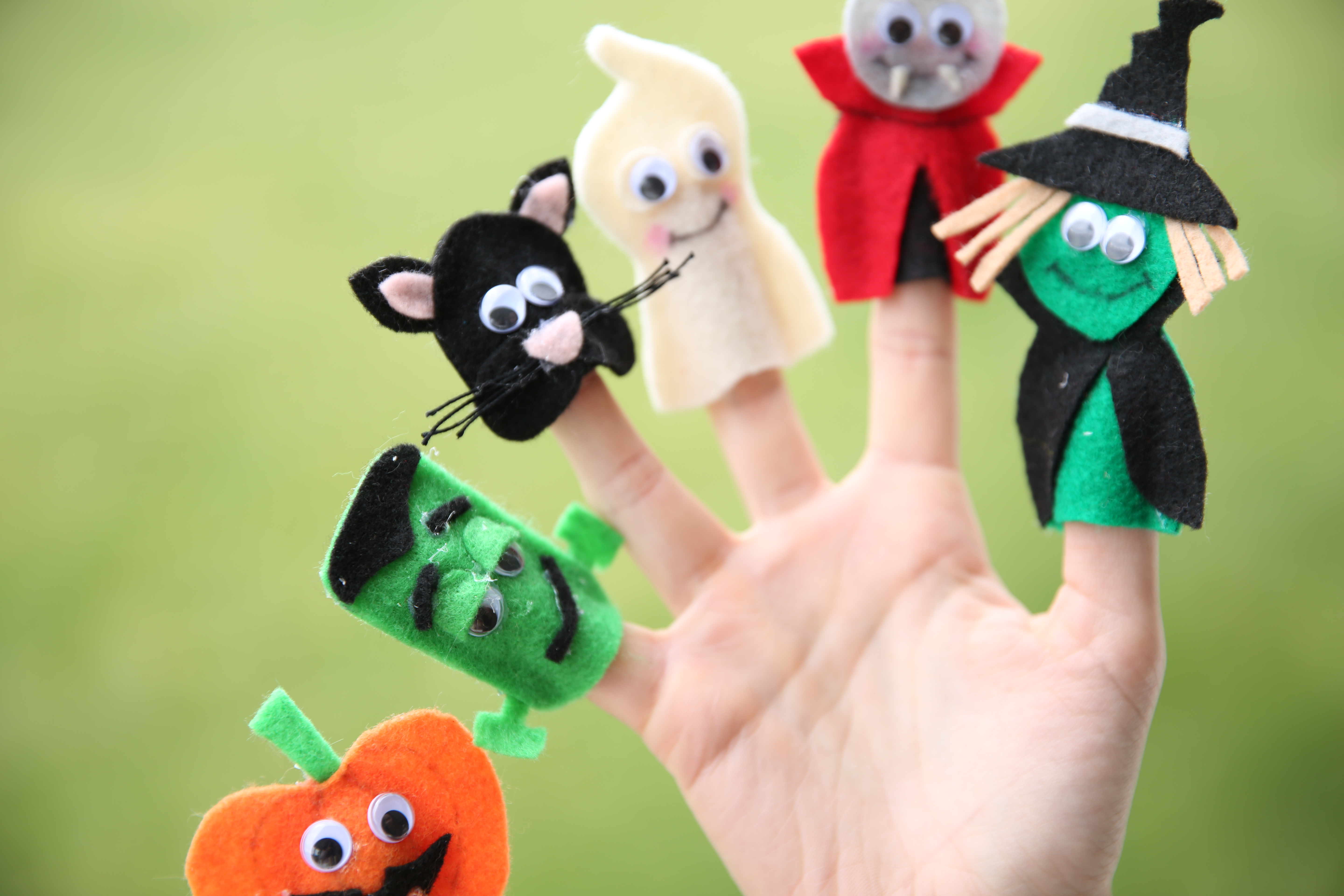 Assorted Color PartyKindom Halloween Themed Cartoon Finger Puppets Finger Puppets Halloween for Halloween Party
