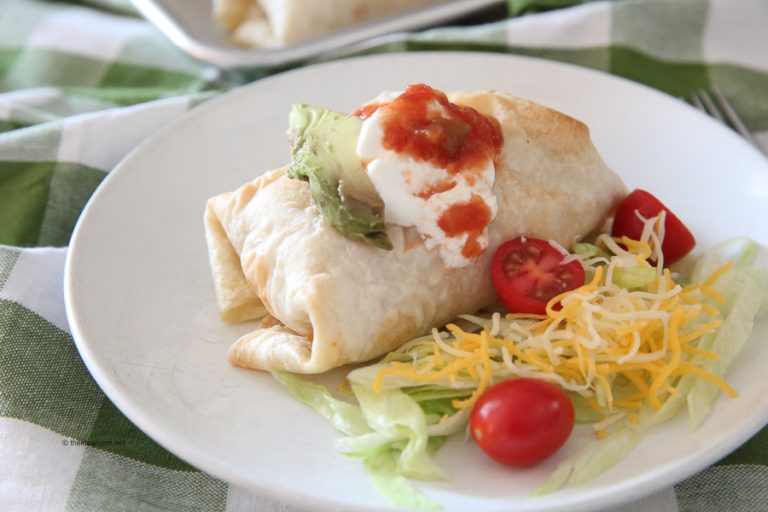 Baked Chicken Chimichanga (+RECIPE VIDEO) The Idea Room
