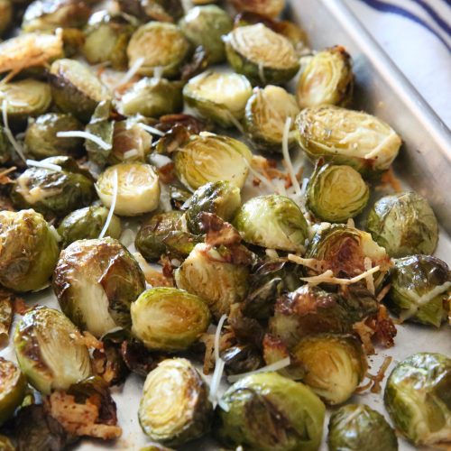 How to Make Parmesan Crusted Roasted Brussels Sprouts The Idea Room